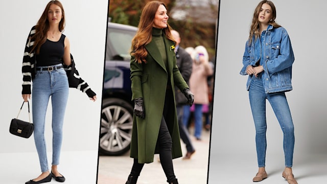 split image kate middleton in skinny jeans 