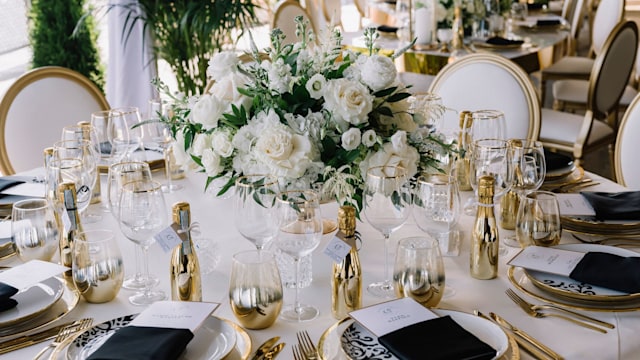 luxurious reception table