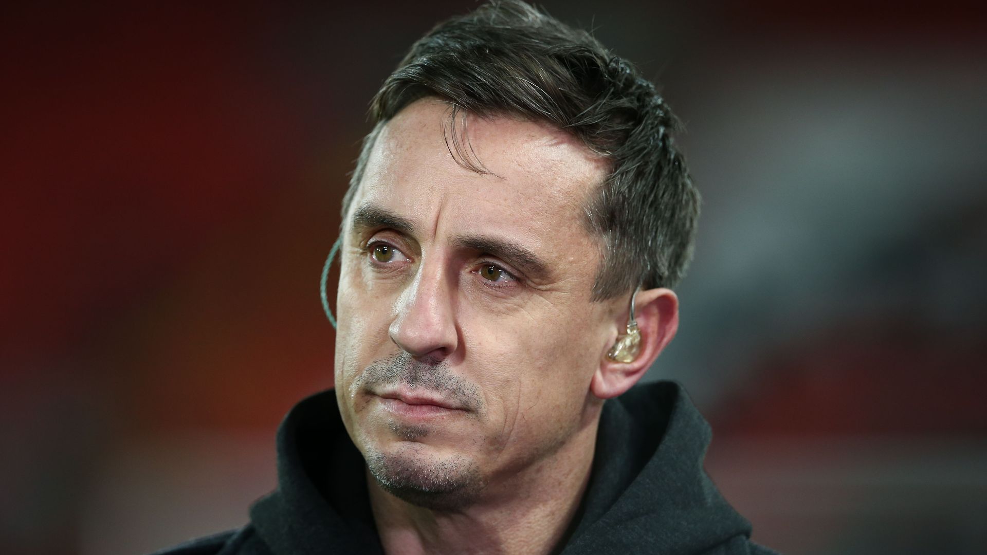 Former Manchester United's player Gary Neville speaks before the English Premier League soccer match between Liverpool FC and Leicester City in Liverpool, Britain, 30 December 2022