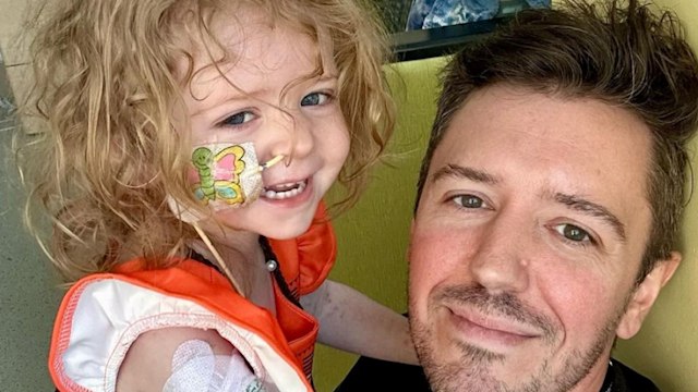 Photo shared on Instagram on January 22 by NFL reporter Doug Kyed in a tribute announcing the passing of his two-year-old daughter Hallie after a battle with leukemia