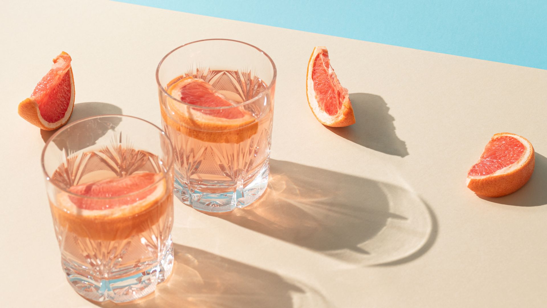 two grapefruit cocktails 