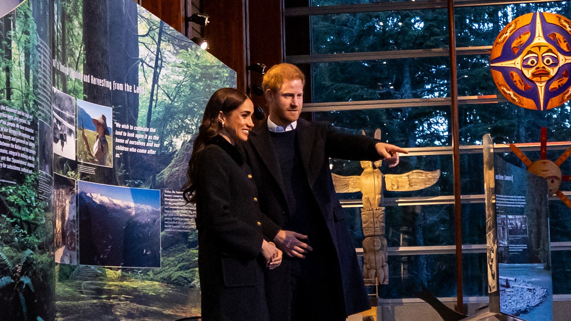 Meghan and Harry tour the Squamish Lil’wat Cultural Centre