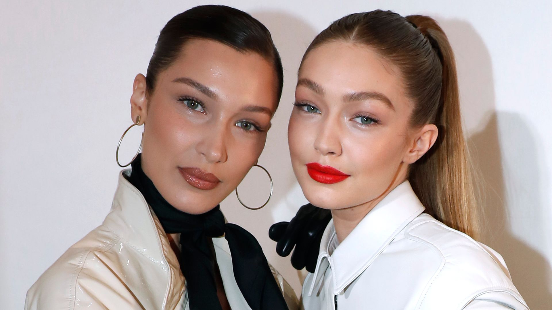 Models Bella Hadid and her sister Gigi Hadid attend the LVMH Prize 2019 Edition at Louis Vuitton Avenue Montaigne Store on March 01, 2019 in Paris, France.