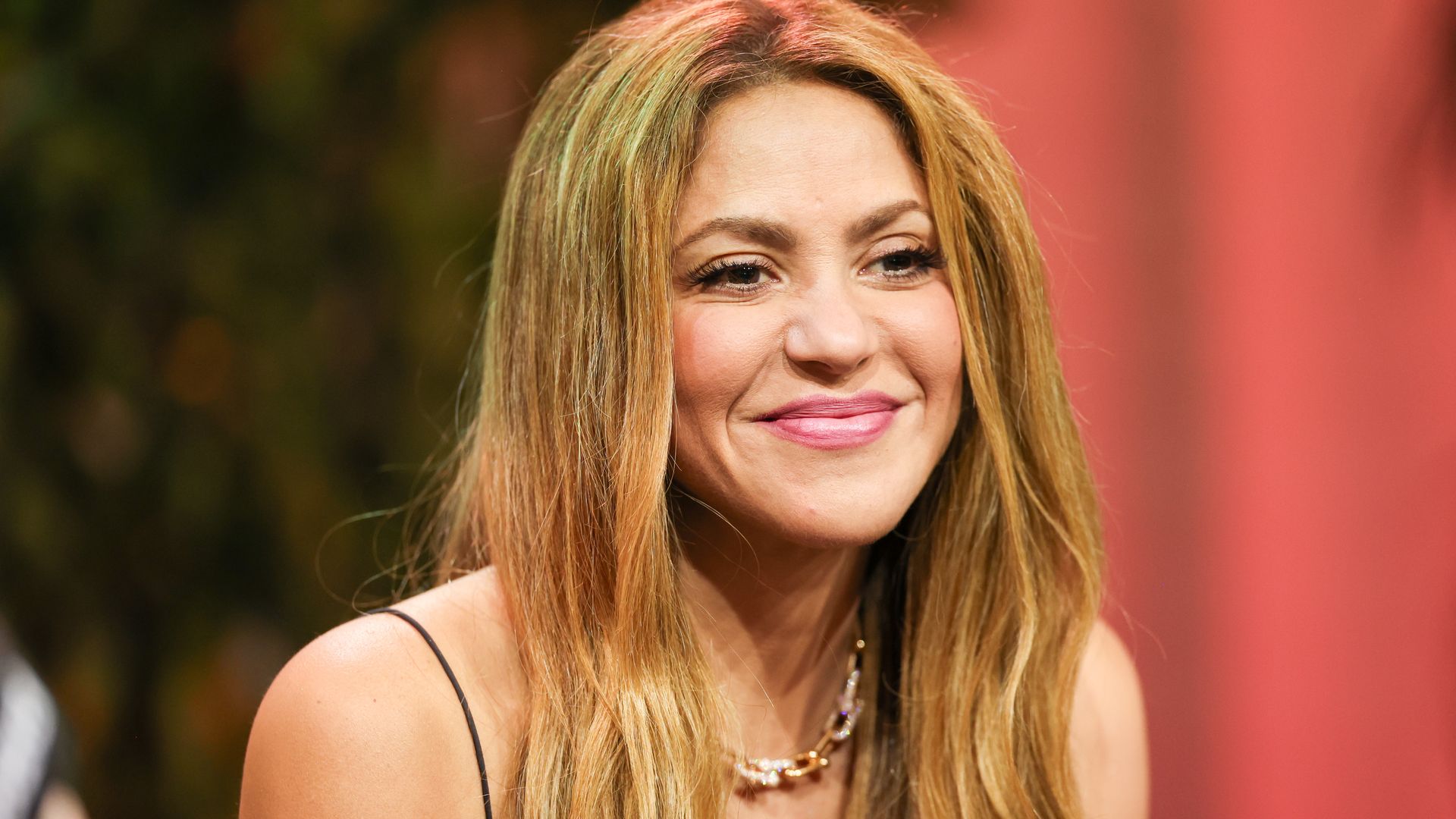 Shakira smiling with her hair down