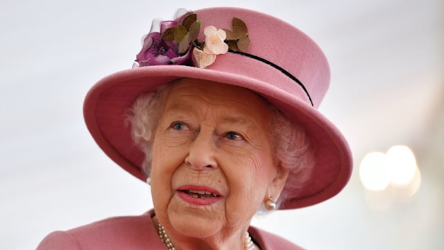 Queen Elizabeth II in pink coat and hat