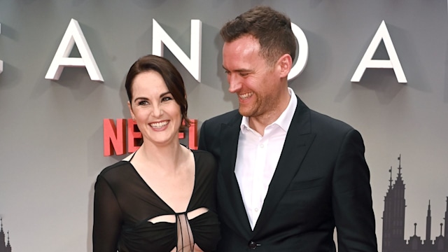 #Michelle Dockery and Jasper Waller-Bridge attend the "Anatomy Of A Scandal" world premiere on April 14, 2022 in London, England#