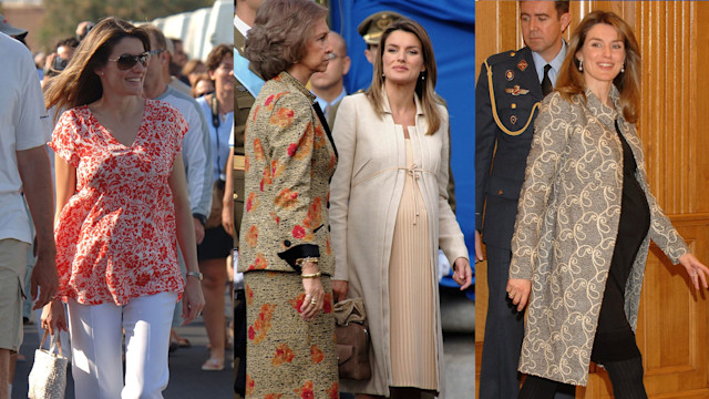 Queen Letizia when pregnant