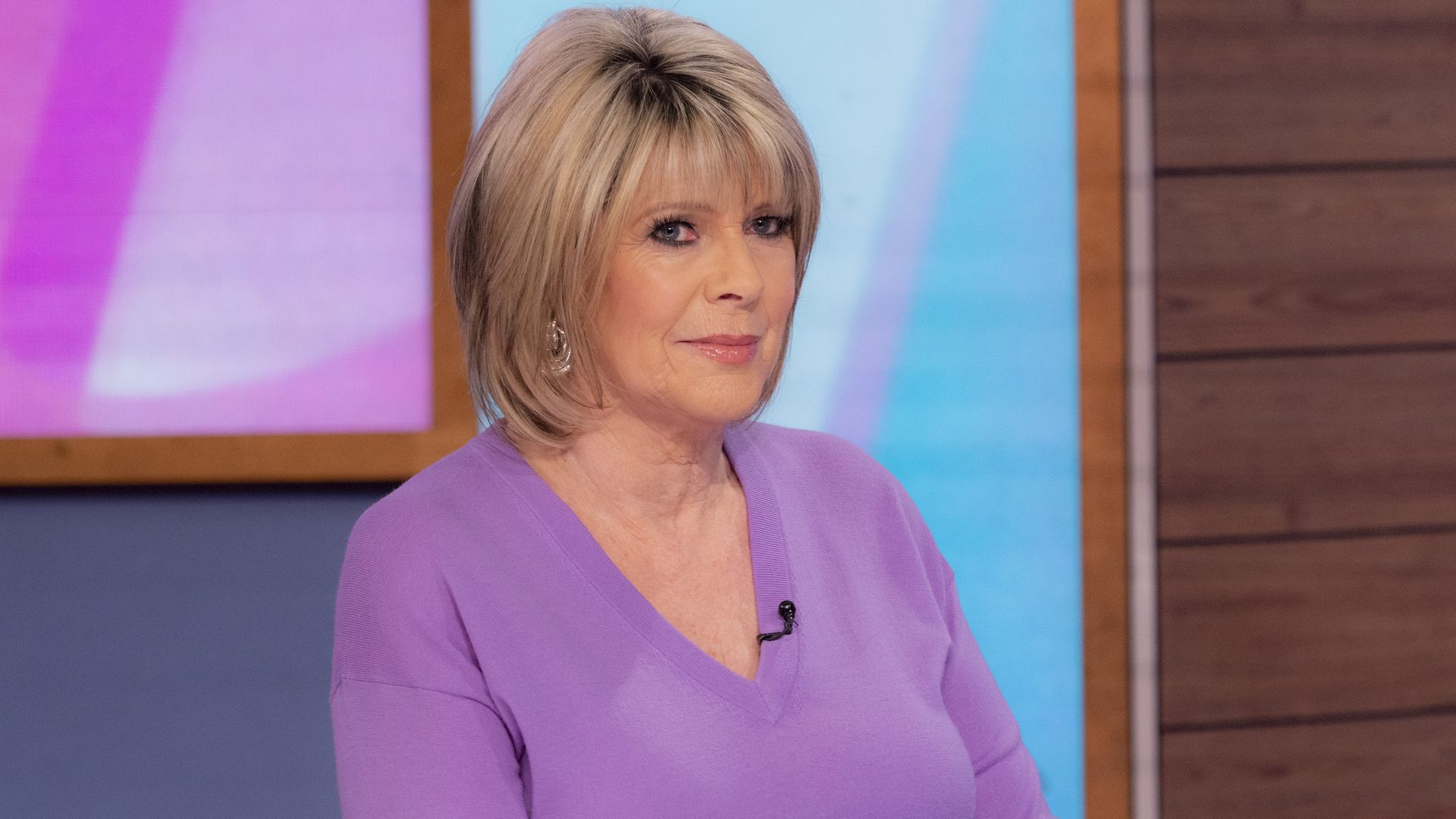 Ruth Langsford in a purple top on Loose Women