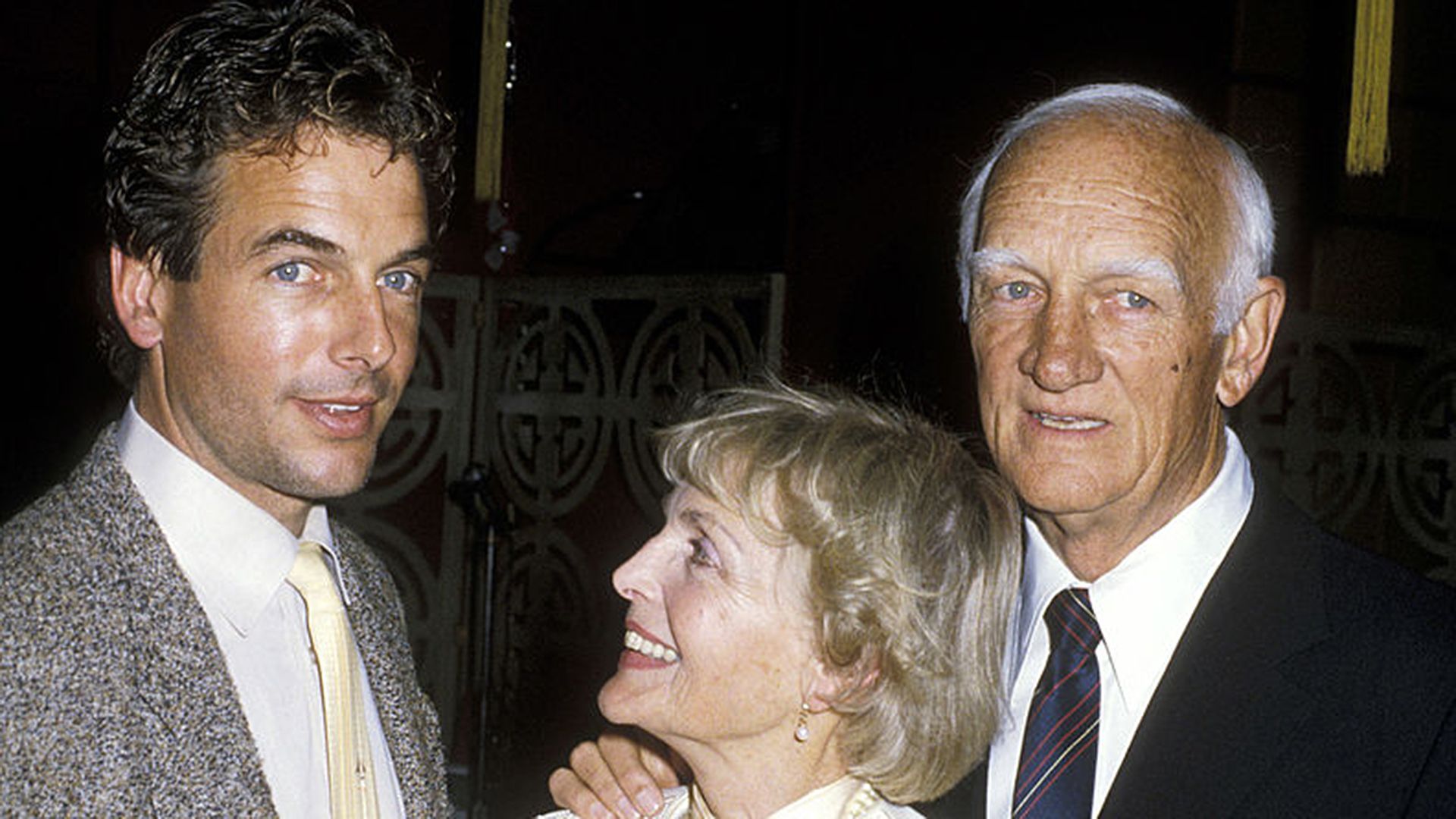 Mark Harmon with his mom Elyse and dad Tom 