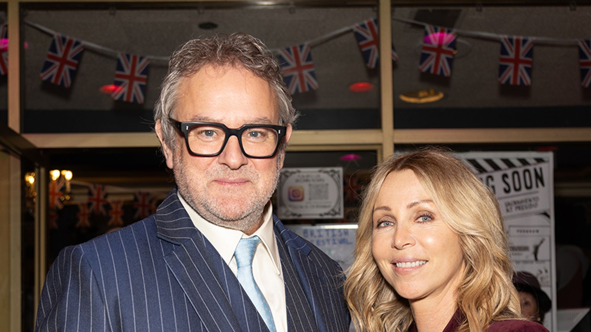 Hugh Bonneville and Heidi Kadlecova at the Vogue Theatre in San Francisco, California