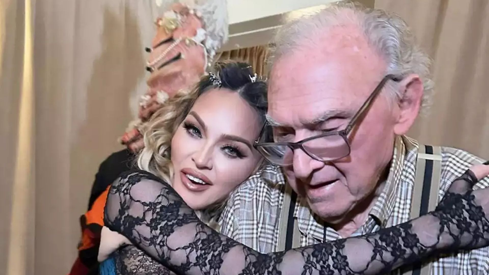 Madonna with her father