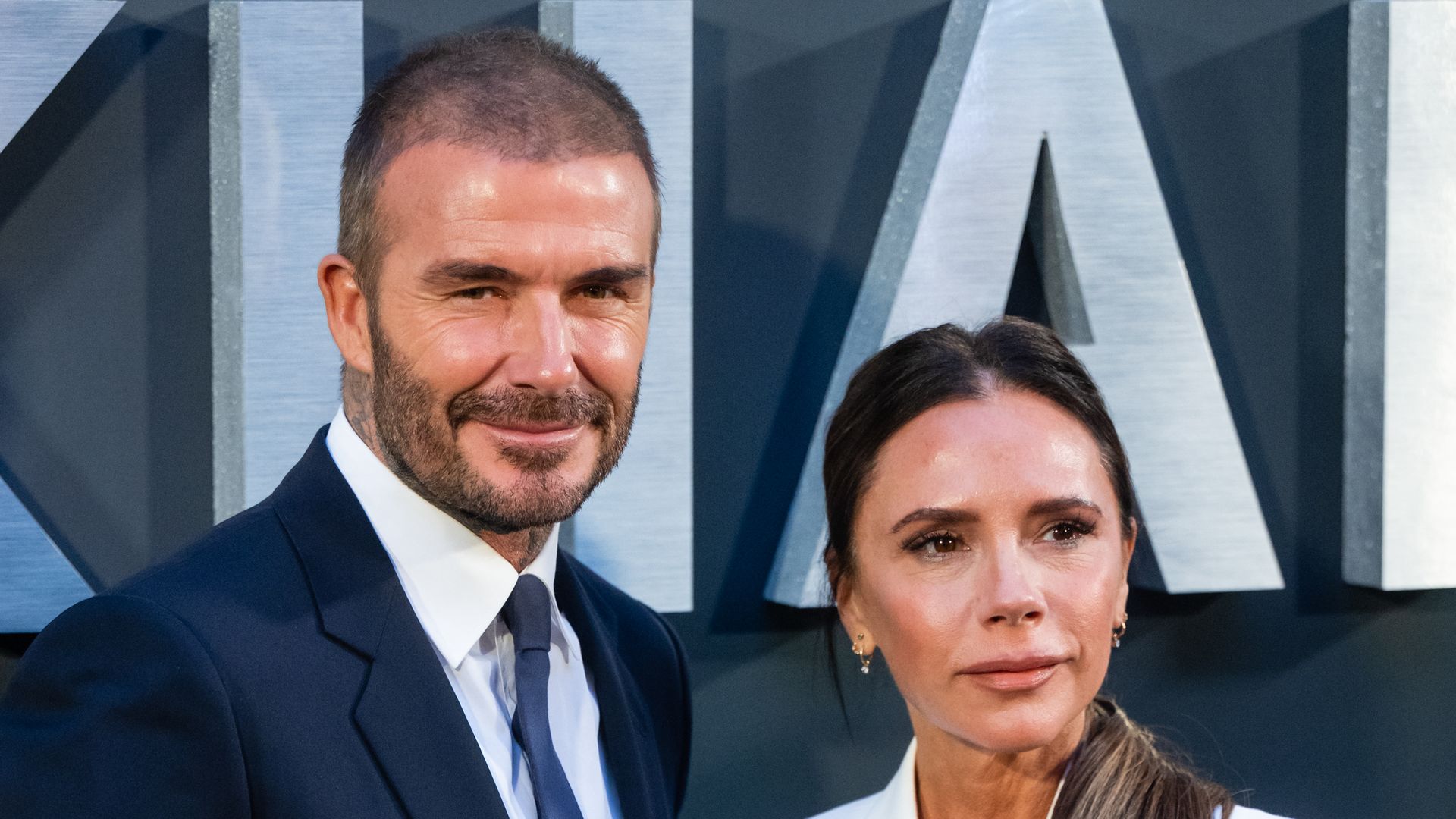 David and Victoria Beckham at premiere