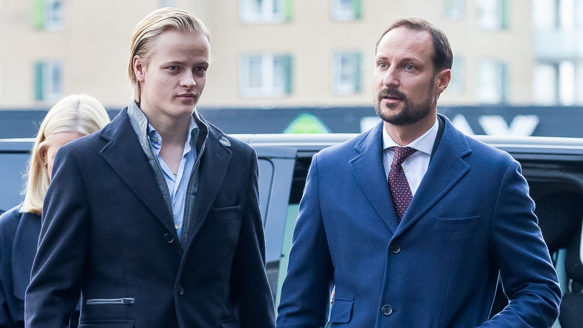 Marius Borg Hoiby and Crown Prince Haakon in 2017