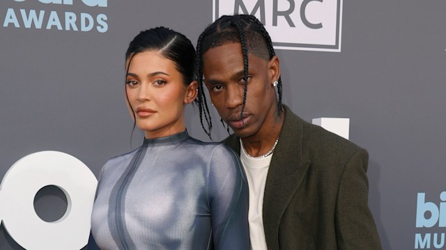 Kylie Jenner and Travis Scott attend the 2022 Billboard Music Awards at MGM Grand Garden Arena on May 15, 2022 in Las Vegas, Nevada. (Photo by Frazer Harrison/Getty Images)