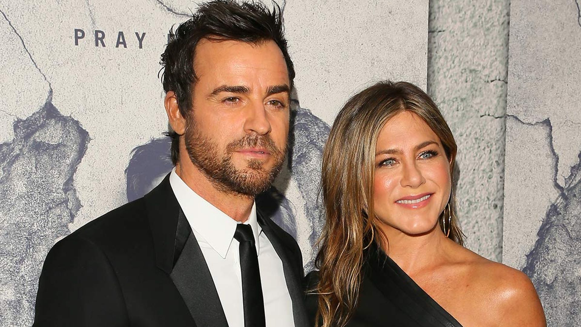 US actor Justin Theroux, left and his wife US actress Jennifer