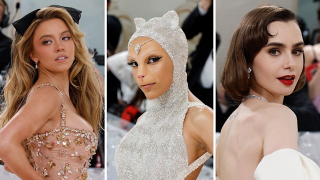 Sydney Sweeney, Doja Cat and Lily Collins at the 2023 Met Gala 