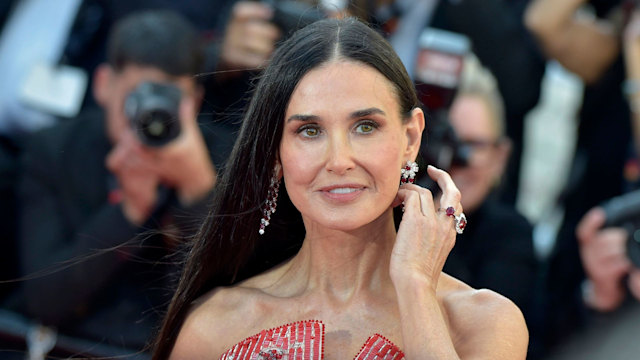 American actress Demi Moore at Cannes Film Festival 2024. Kinds Of Kindness Red Carpet.