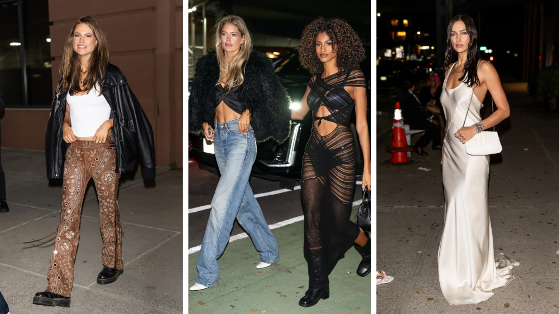 behati prinsloo imaan hammam irina shayk split image