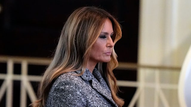 Former first lady Melania Trump arrives for a memorial service for former first lady Rosalynn Carter at Glenn Memorial United Methodist Church at Emory University on November 28, 2023 in Atlanta, Georgia. Rosalynn Carter, who passed away on November 19 at the age of 96, was married to former U.S. President Jimmy Carter for 77 years. In her lifetime she was an activist and writer known to be an advocate for the elderly, affordable housing, mental health, and the protection of monarch butterflies. President Joe Biden and every living first lady are expected to attend the service. (Photo by Brynn Anderson-Pool/Getty Images)