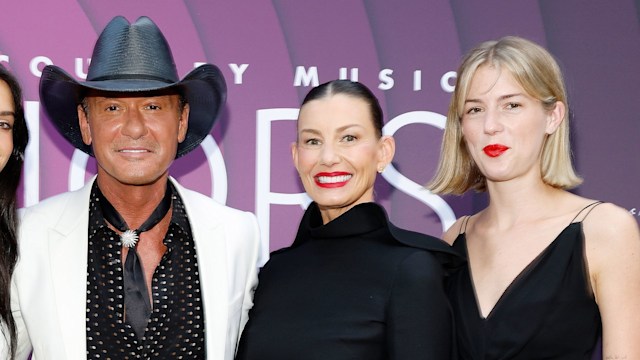 Audrey McGraw, Tim McGraw, Faith Hill and Maggie McGraw attend the 16th Annual Academy of Country Music Honors at Ryman Auditorium on August 23, 2023 in Nashville, Tennessee