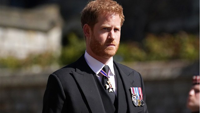 prince harry sad prince philip funeral