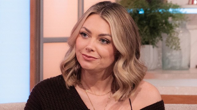 Georgia Jones sitting on the Lorraine sofa during interview