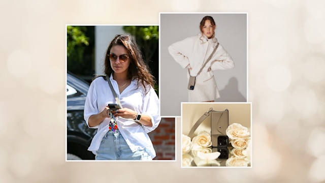 Mila Kunis using Bandolier Hailey Crossbody Phone Case