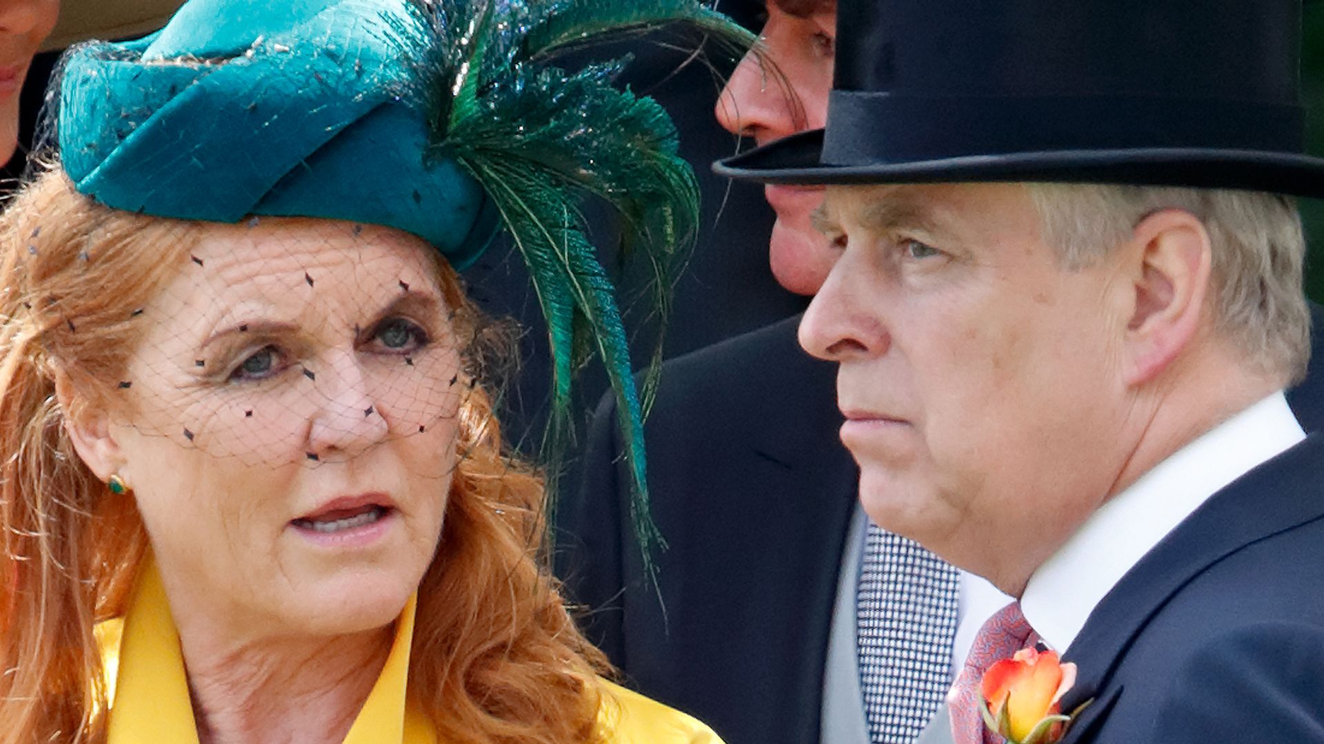 Maria Laura Salinas, Sarah Ferguson and Andrew in formal dress