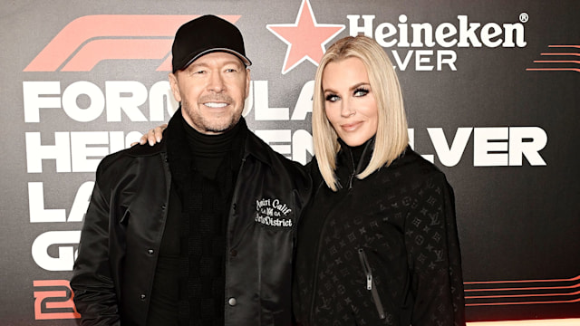 Donnie Wahlberg and Jenny McCarthy at the F1 Grand Prix in Las Vegas