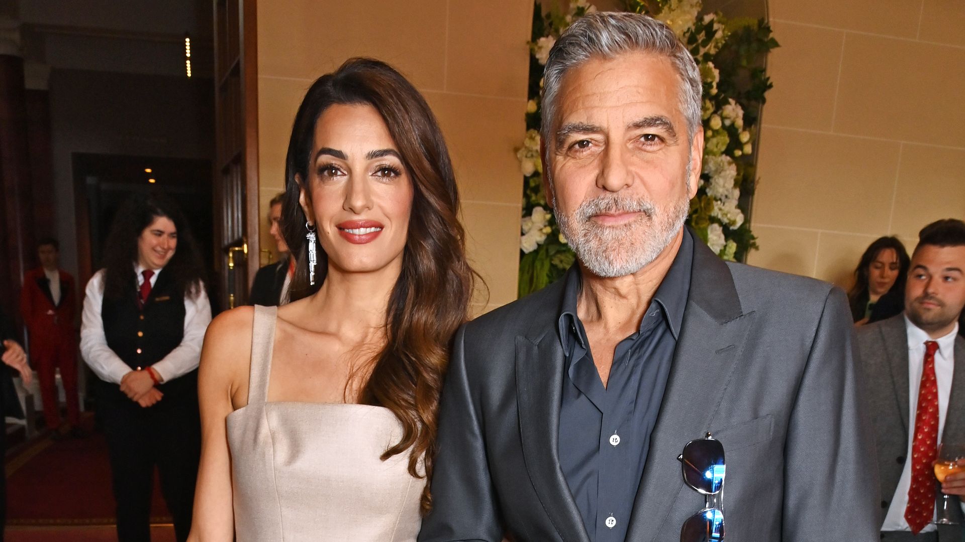 Amal Clooney stood with George Clooney