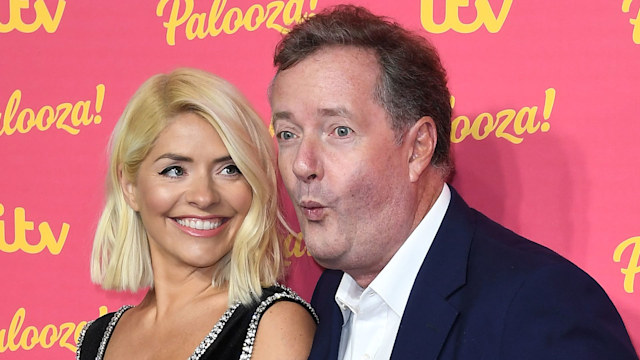 Piers Morgan making Holly Willoughby laugh
