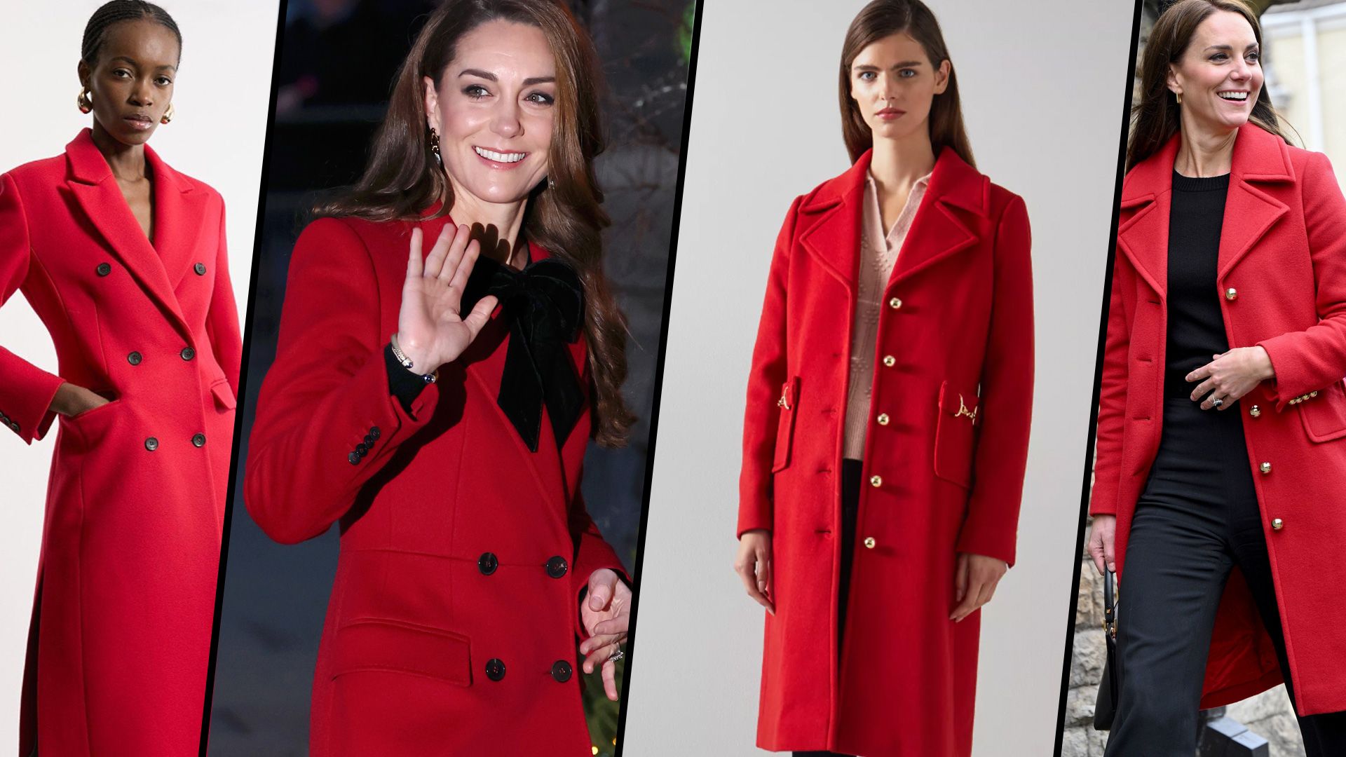 4 festive red coats to get the Princess Kate look for a lot less