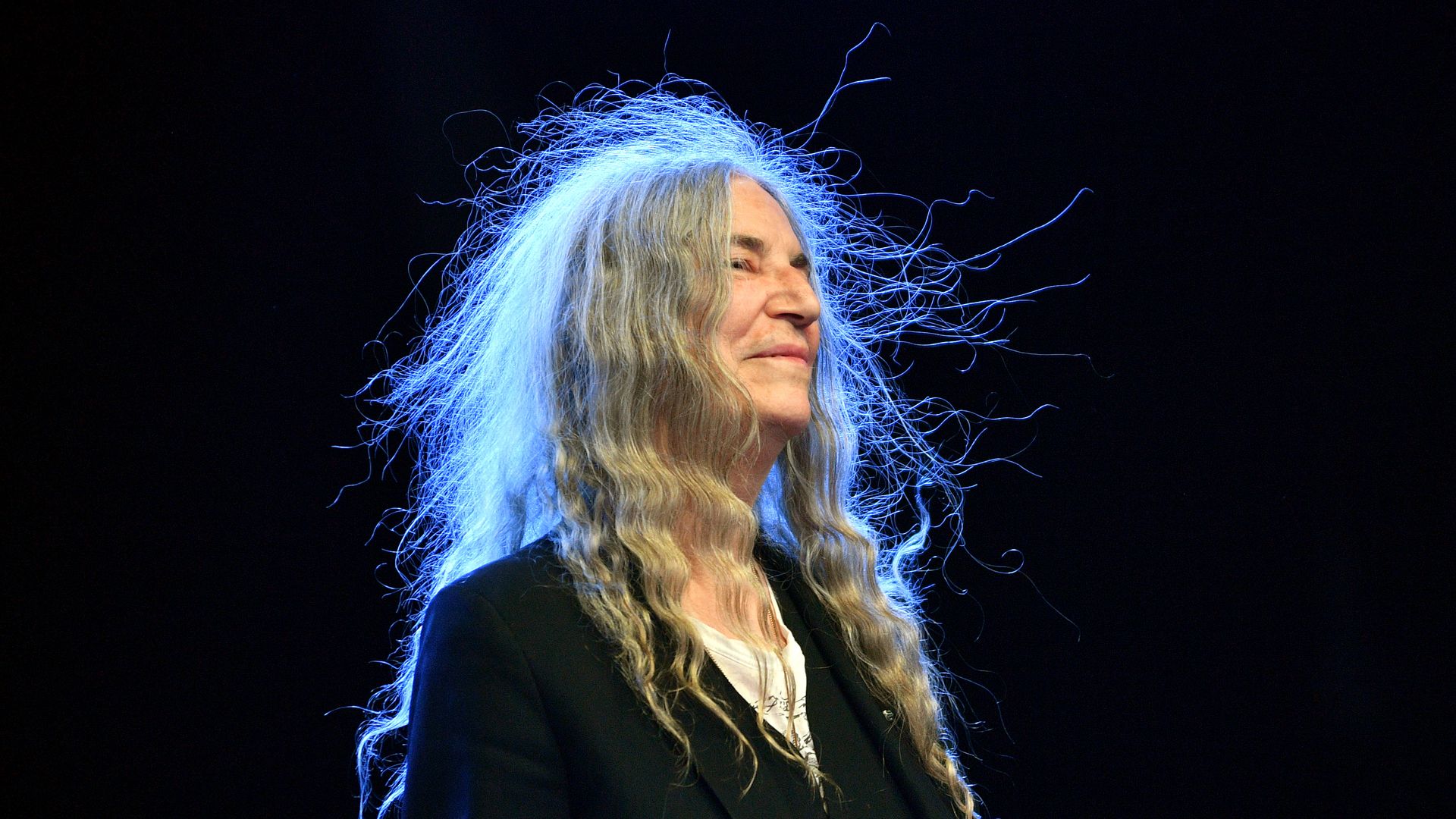 Patti Smith performs with the Patti Smith Quartet during the Summer Series at Somerset House on July 21, 2024 in London, England.