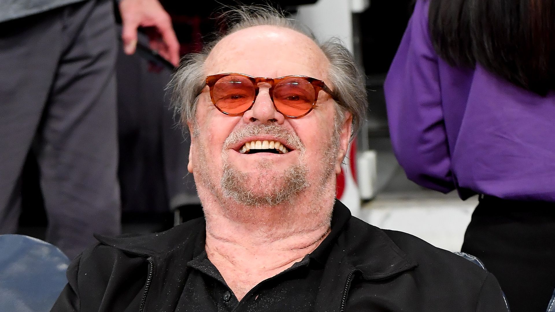 Jack Nicholson attends a basketball game in 2020 in Los Angeles, 