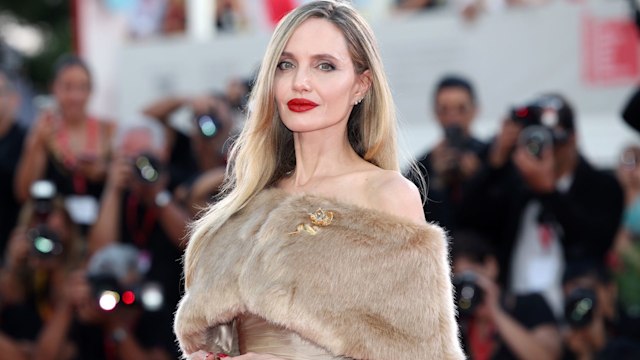 Angelina Jolie attends a red carpet for "Maria" during the 81st Venice International Film Festival on August 29, 2024 in Venice, Italy