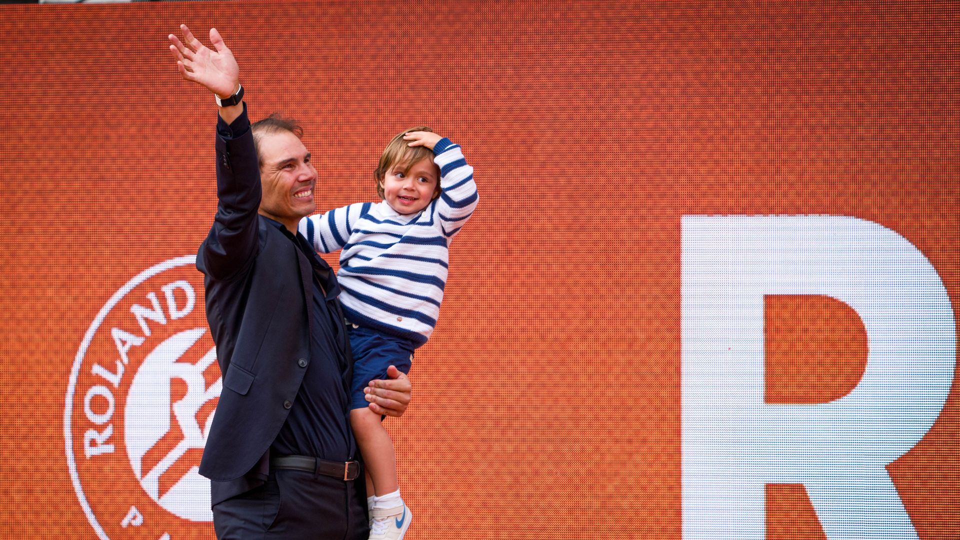 Rafael Nadal's toddler son steals the show in emotional moment with tennis legends