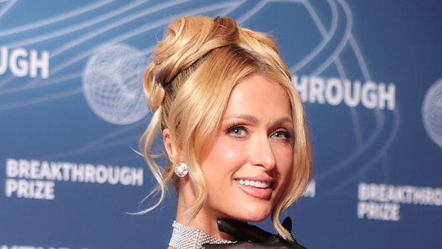Paris Hilton at The 11th Breakthrough Prize Ceremony held at Barker Hanger on April 05, 2025 in Santa Monica, California