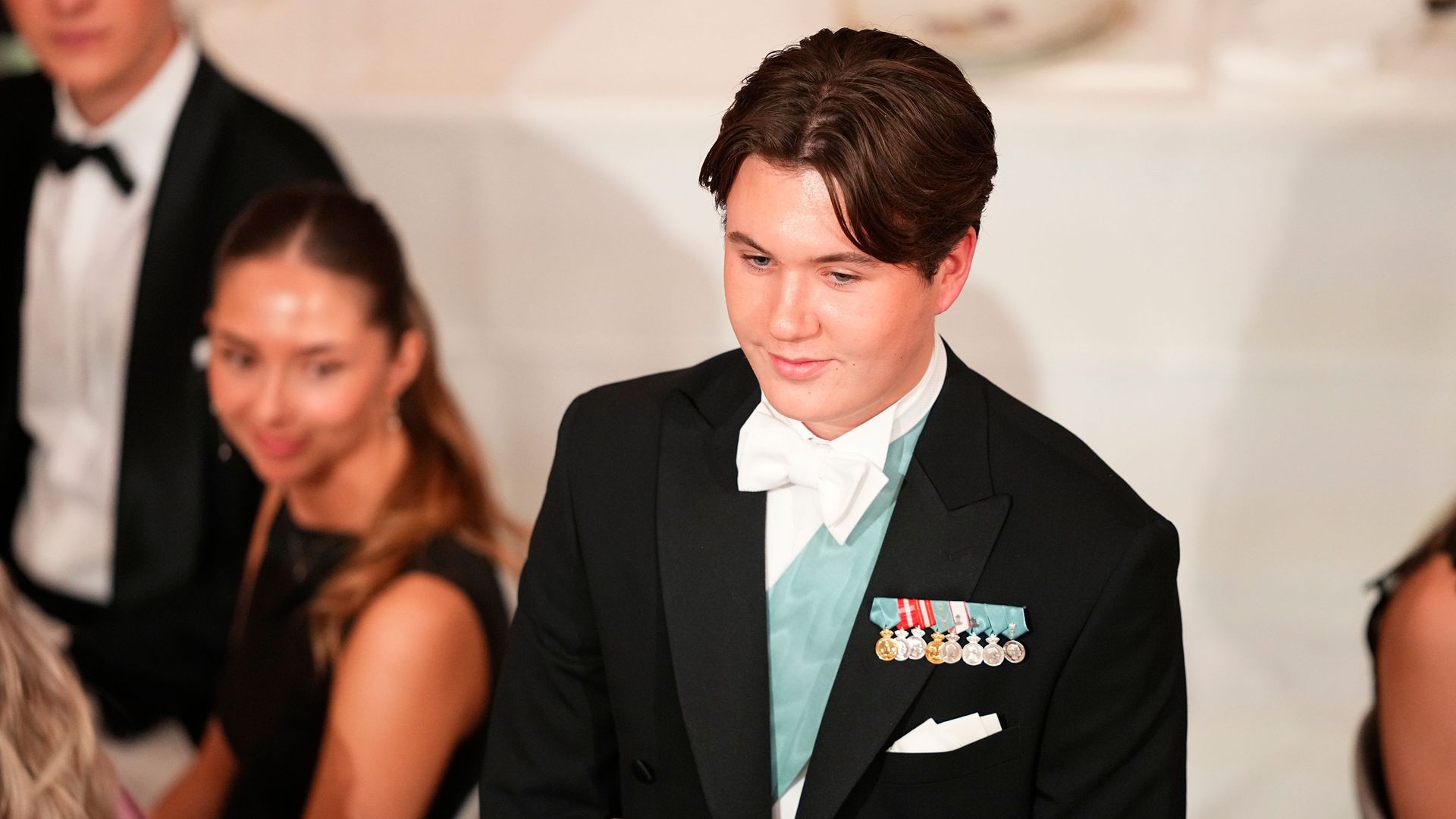 Prince Christian gives a speech at 18th birthday dinner