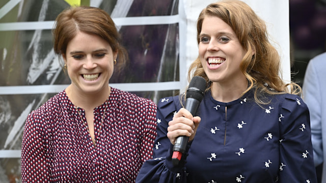 Beatrice and Eugenie both shared remarks at the garden party