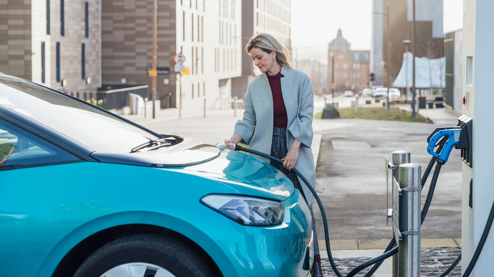 EV owner using a public charge point
