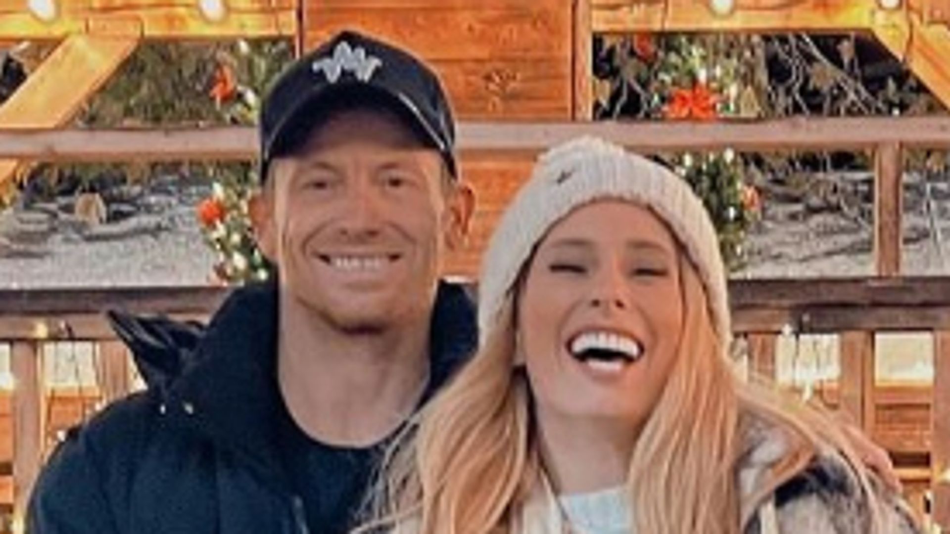 Stacey Solomon and Joe Swash at a Christmas event