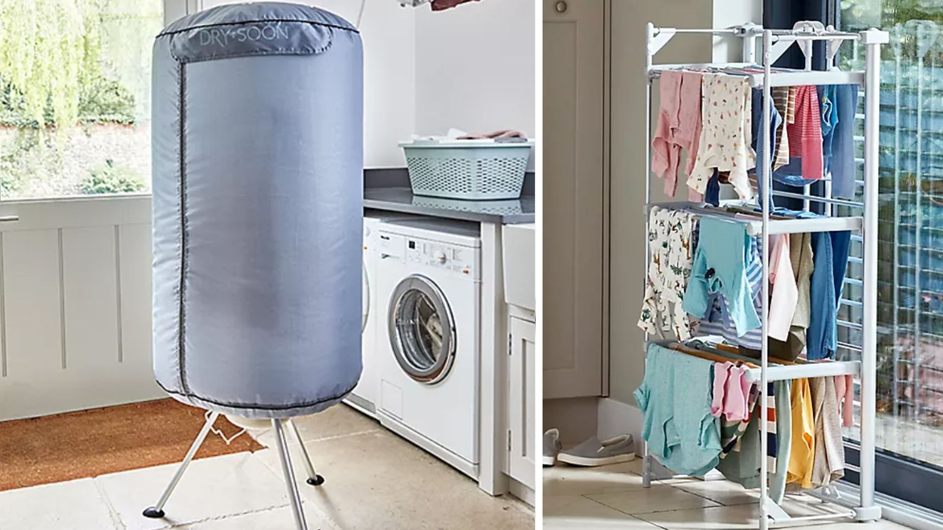 Electric Heated Clothes Dryer Folding Energy-Efficient Indoor Airer Wet  Laundry Drying Horse Rack-Floor-Standing