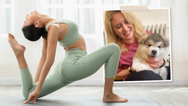 puppy yoga benefits composite