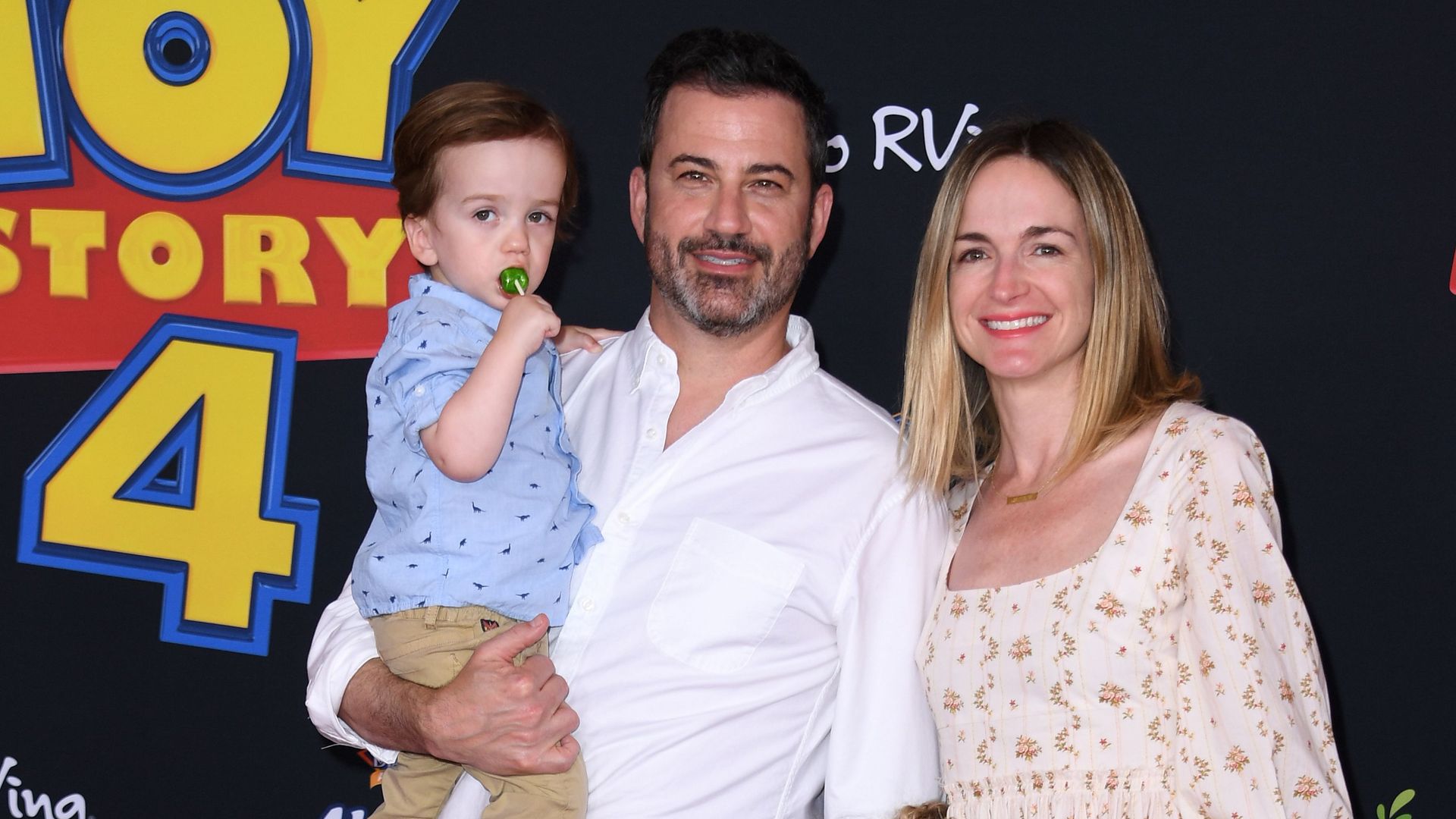 jimmy kimmel with wife and kids