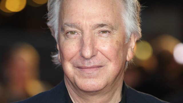 Alan Rickman smiling at a red carpet event