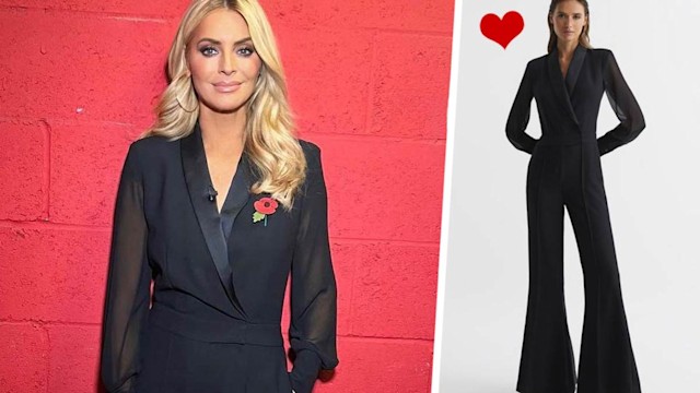 tess daly tuxedo jumpsuit