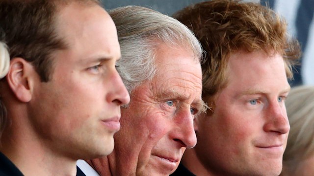 Close-up of William, Charles and Harry at Invictus Games 2014