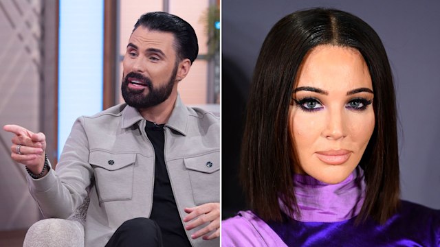 Split image of Rylan Clark and Tulisa