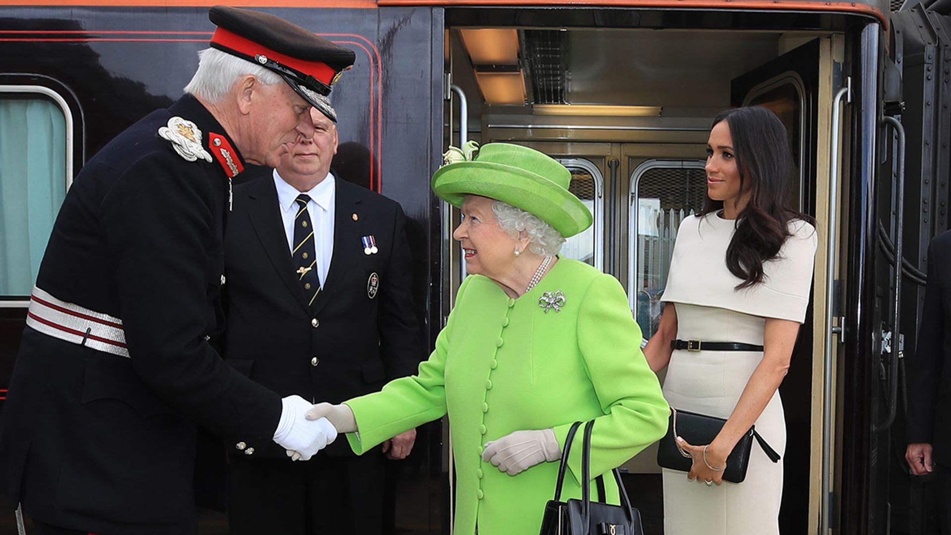 the queen meghan markle royal train