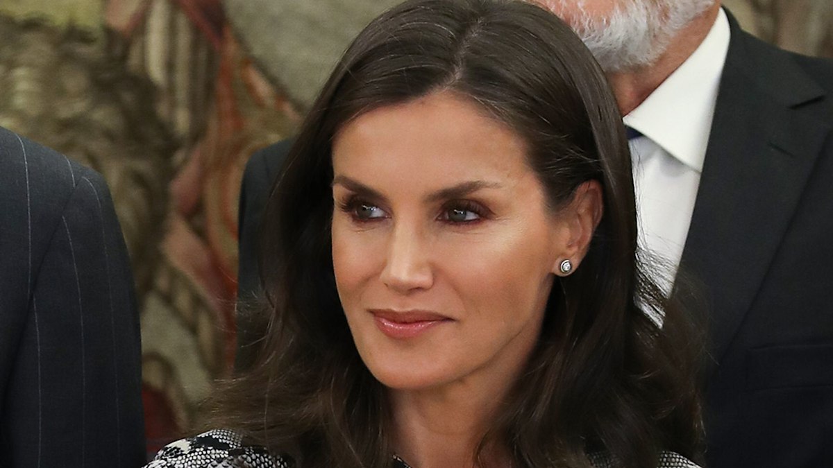 Queen Letizia is super chic in Massimo Dutti snakeskin dress - and we ...